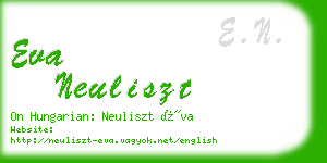 eva neuliszt business card